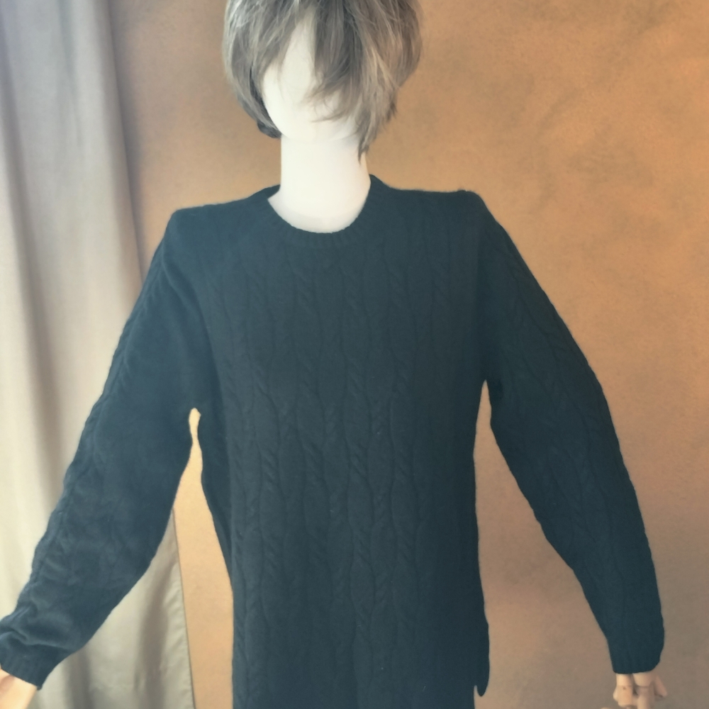 Precious Fibers® 100% Cashmere Cable-Knit Sweater – Medium